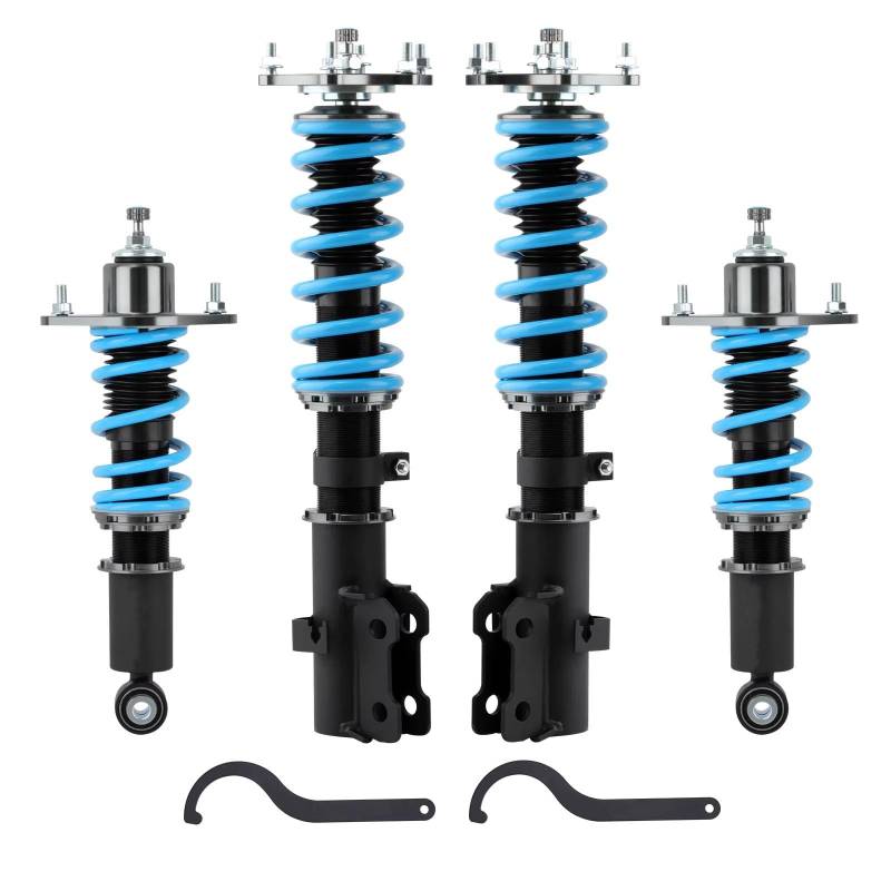 WOLWES Stoßdämpfer Set Kompatibel Mit CR-V 2007 2008 2009 2010 2011 24-Wege-Dämpfer Gewindefahrwerk Stoßdämpfer Einstellbarer Dämpfer Stoßdämpfer Autozubehör von WOLWES