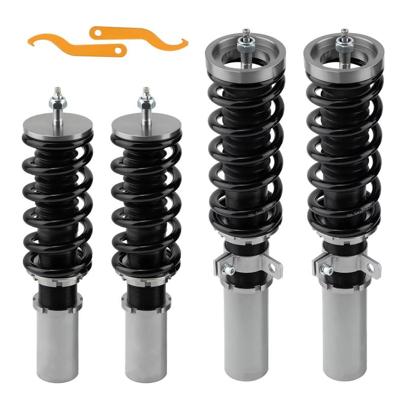 WOLWES Stoßdämpfer Set Kompatibel Mit Chevrolet Für Impala 2000–2011. Ersatz-Autozubehör, 24-Fach Verstellbare Gewindefahrwerke, Verstellbare Federbeine, Stoßdämpfer von WOLWES