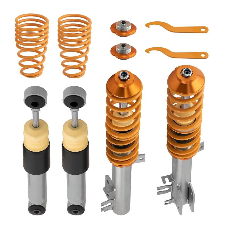 WOLWES Stoßdämpfer Set Kompatibel Mit FIAT Für 500 2007–2010 Für Panda Mk2 2003–2012 Gewindefahrwerk Stoßdämpfer Federbein Schraubenfeder Über Stoßdämpfer Autoteile von WOLWES