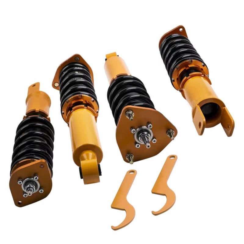 WOLWES Stoßdämpfer Set Kompatibel Mit Infiniti Für G37 Limousine 2009–2015 Coupé 2008–2013 Gewindefahrwerke Federungssätze Dämpfung Verstellbare Stoßdämpfer Gewindefahrwerke Tieferlegungs von WOLWES