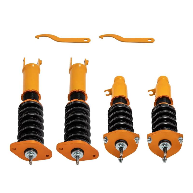 WOLWES Stoßdämpfer Set Kompatibel Mit Infiniti Für G37x 2008 2009 2010 2011 2012 2013 AWD Gewindefahrwerk Federbeine Stoßdämpfer Schraubenfeder Über Stoßdämpfer von WOLWES