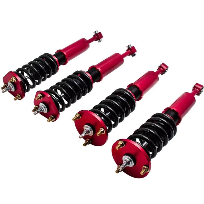 WOLWES Stoßdämpfer Set Kompatibel Mit Lexus Für IS250 IS350 GSE20 GSE21 RWD 2006–2013, ADJ. Dämpfer, Stoßdämpfer, Federbein, Gewindefahrwerk, Gewindefahrwerk, Stoßdämpfer von WOLWES