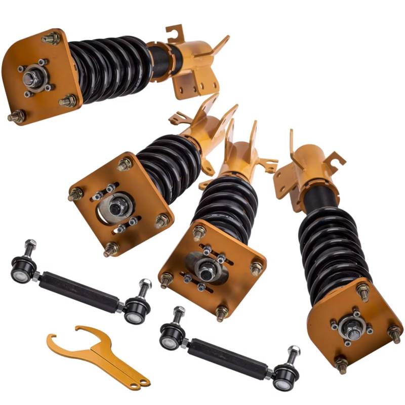 WOLWES Stoßdämpfer Set Kompatibel Mit Mazda Für 323S 1998 1999 2000 2001 2002 2003 2004 Gewindefahrwerk Stoßdämpfer-Kits Gewindefahrwerk Feder Stoßdämpfer Autoteile von WOLWES