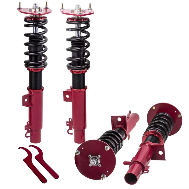 WOLWES Stoßdämpfer Set Kompatibel Mit Mercury Für Sable Sedan 1996–2005 Absorber Gewindefahrwerk Tieferlegungssatz Autoteile Gewindefahrwerk Stoßdämpfer Gewindefahrwerk Federbeine Stoßdämpfer(Red) von WOLWES