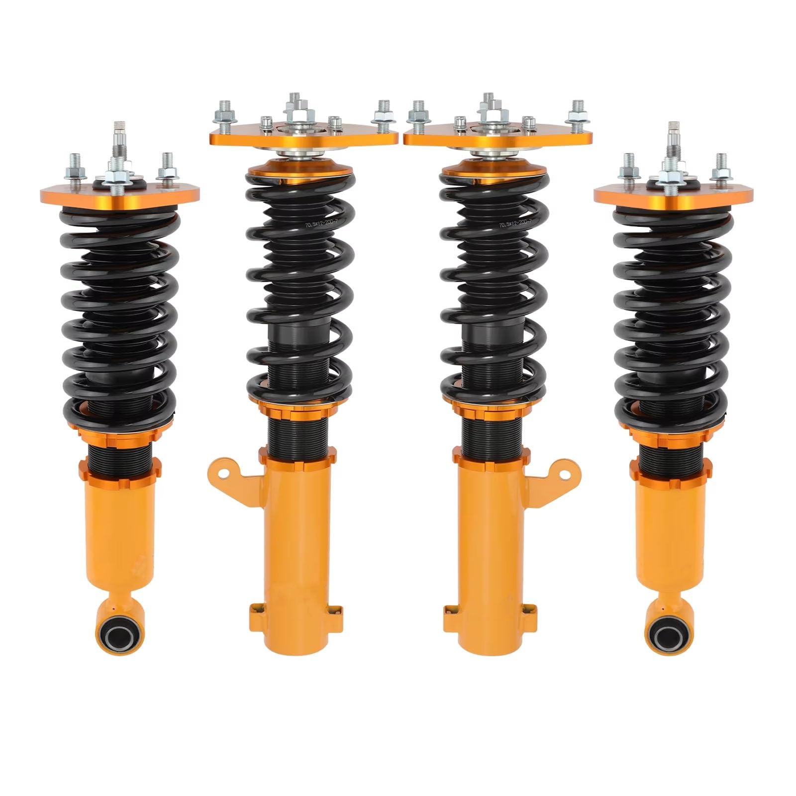 WOLWES Stoßdämpfer Set Kompatibel Mit Mitsubishi Für Eclipse 2006 2007 2008 2009 2010 2011 2012 Gewindefahrwerk Stoßdämpfer Kit ADJ Dämpfer Federbein Auto Zubehör von WOLWES