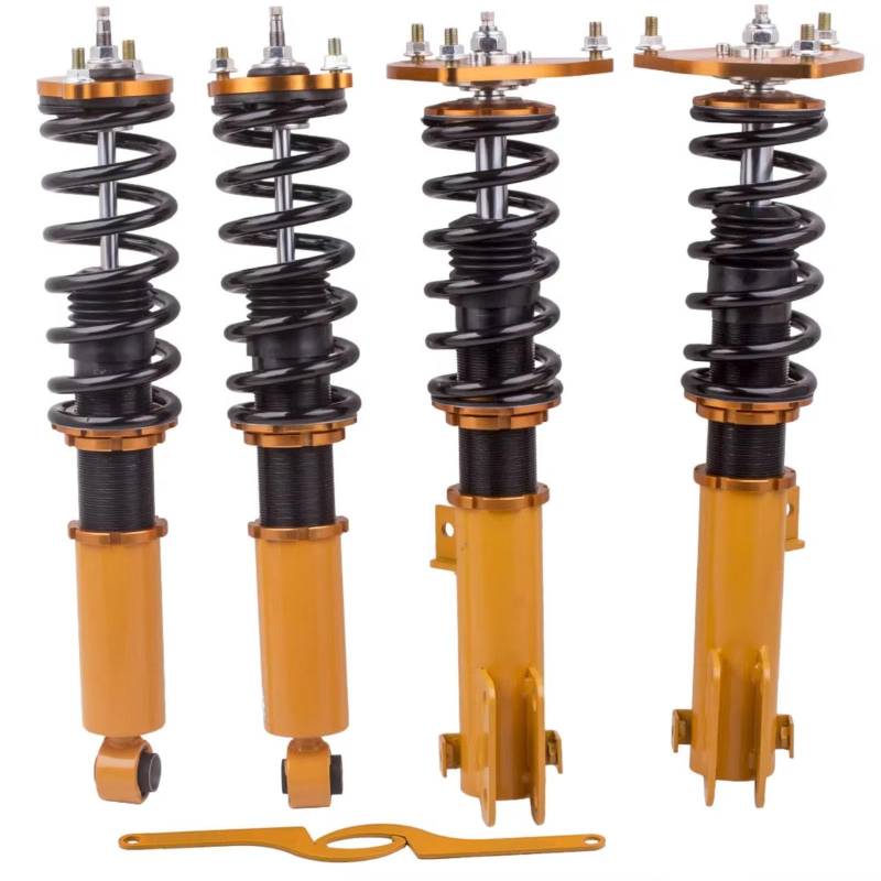 WOLWES Stoßdämpfer Set Kompatibel Mit Mitsubishi Für Galant Für Legnum VR4 EC5A EC5W 1999 2000 2001 2002 2003 Für Street Gewindefahrwerke Tieferlegungssätze Autozubehör von WOLWES