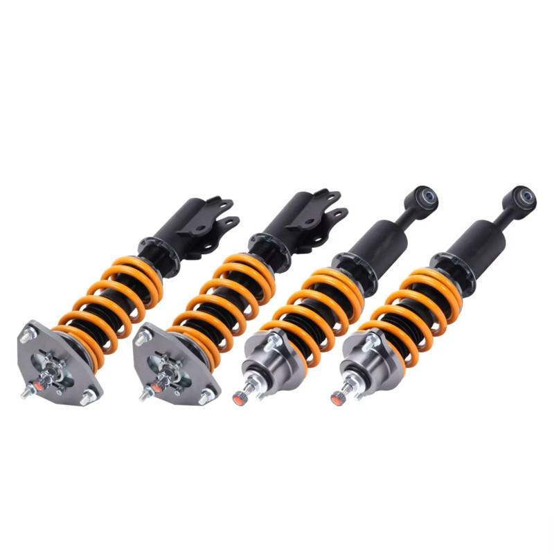 WOLWES Stoßdämpfer Set Kompatibel Mit Mitsubishi Für Lancer ES OZ Cs6a FWD 2002 2003 2004 2005 2006 Gewindefahrwerk Kit Stoßdämpfer Gewindefahrwerk Feder Stoßdämpfer(Yellow) von WOLWES