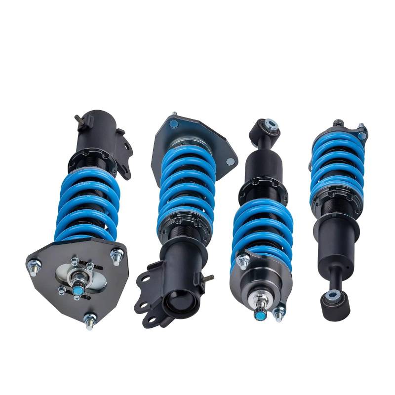 WOLWES Stoßdämpfer Set Kompatibel Mit Mitsubishi Für Lancer Für Ralliart Cs7a FWD 2004 2005 2006 Gewindefahrwerk Kit Stoßdämpfer Gewindefahrwerk Feder Stoßdämpfer(Blue) von WOLWES