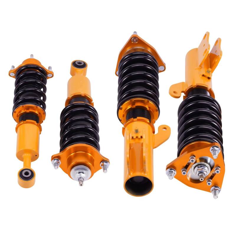WOLWES Stoßdämpfer Set Kompatibel Mit Mitsubishi Für Outlander Sport GA 2011 2012 2013 2014 2015 2016 2017 2018 2019 2020 24-Fach Verstellbare Dämpfer-Gewindefahrwerk Federbein von WOLWES