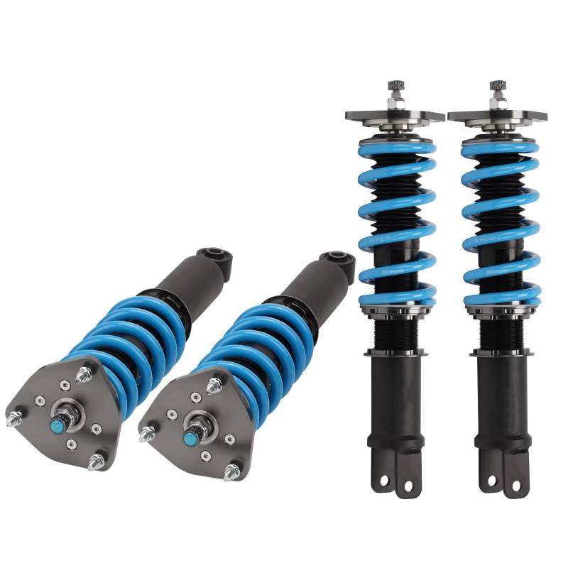 WOLWES Stoßdämpfer Set Kompatibel Mit Nissan Für 370z Z34 2009 2010 2011 2012 24 Stufen Dämpfung Gewindefahrwerk Kit Einstellbare Federbeine Stoßdämpfer Autoteile von WOLWES