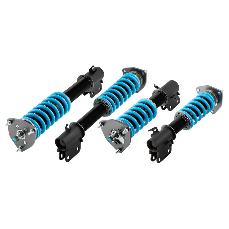 WOLWES Stoßdämpfer Set Kompatibel Mit Saab Für 9-2x 2005 2006 2007 Gga Gge 24-Wege-Dämpfer Gewindefahrwerk Stoßdämpfer Verstellbare Federbeine Stoßdämpfer von WOLWES