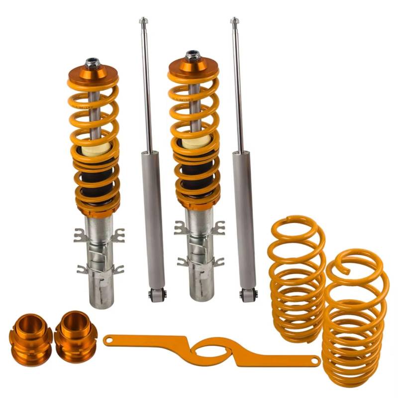 WOLWES Stoßdämpfer Set Kompatibel Mit Seat Für Leon 1M1 1999 2000 2001 2002 2003 2004 2005 2006 Gewindefahrwerk Stoßdämpfer Federbeine Gewindefahrwerk Federbeine Stoßdämpfer von WOLWES