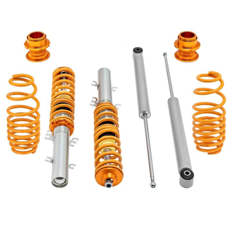 WOLWES Stoßdämpfer Set Kompatibel Mit Seat Für Leon 1M1 FWD 1999 2000 2001 2002 2003 2004 2006 Gewindefahrwerk Kit Einstellbarer Dämpfer Stoßdämpfer Autoteile von WOLWES