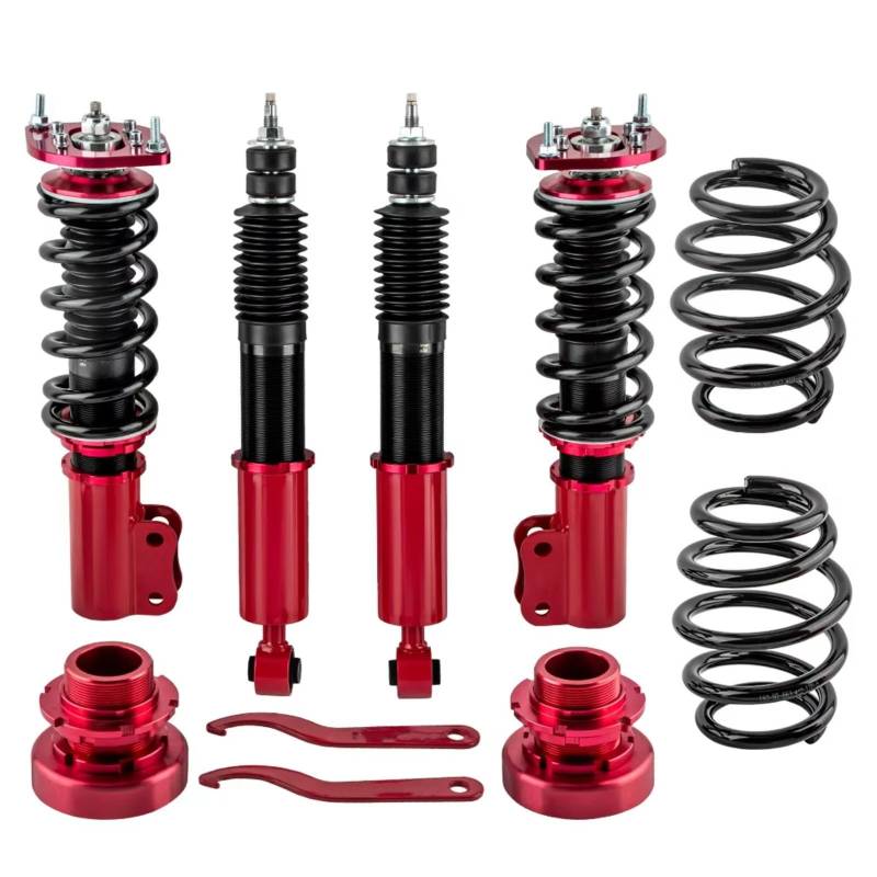 WOLWES Stoßdämpfer Set Kompatibel Mit Suzuki Für Swift G10 1985 1986 1987 1988 Für Twin Tube Gewindefahrwerk Stoßdämpfer Gewindefahrwerk Federbeine Stoßdämpfer Autozubehör von WOLWES