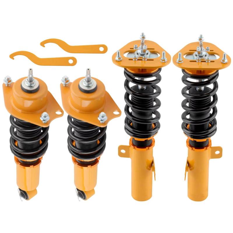 WOLWES Stoßdämpfer Set Kompatibel Mit Toyota Für Corolla Für E150 E170 ZRE172L 2014 2015 2016 2017 2018 2019 Gewindefahrwerk Stoßdämpfer Gewindefahrwerk Feder Stoßdämpfer von WOLWES
