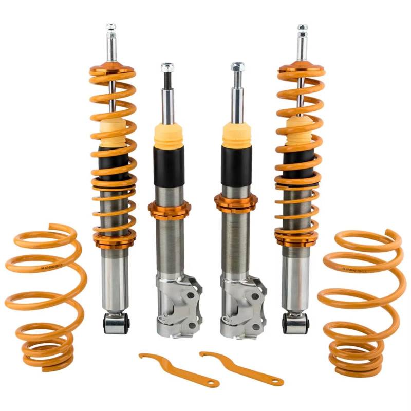 WOLWES Stoßdämpfer Set Kompatibel Mit VW Für Polo MK3 6N2 1.4TDi Für GTI 1999 2000 2001 2002 Stoßdämpfer Gewindefahrwerk Gewindefahrwerk Feder Stoßdämpfer Autoteile von WOLWES