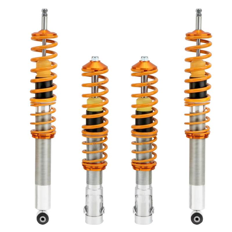 WOLWES Stoßdämpfer Set Kompatibel Mit VW Für Vento Für J&etta III 1H 1993 1994 1995 1996 1997 1998 Gewindefahrwerk Stoßdämpferstreben Verstellbare Federbeine Stoßdämpfer(Yellow) von WOLWES