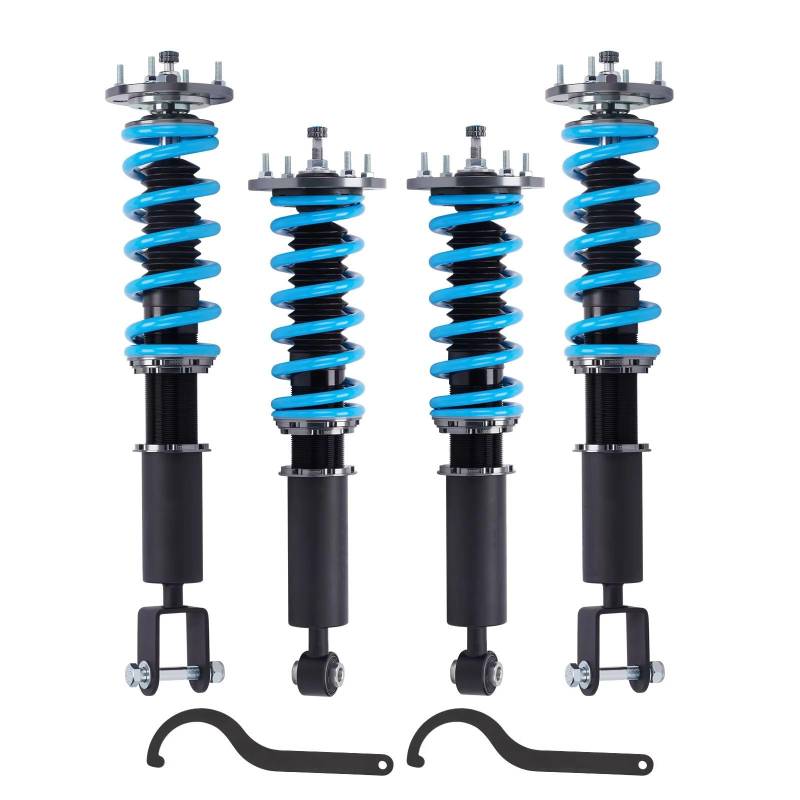 WOLWES Stoßdämpfer Set Kompatibel mit Jaguar Für XF 2007 2008 2009 2010 2011 2012 2013 2014 2015 Vorderradgabel Racing Suspension Gewindefahrwerke Einstellbare Dämpfer Autoteile von WOLWES