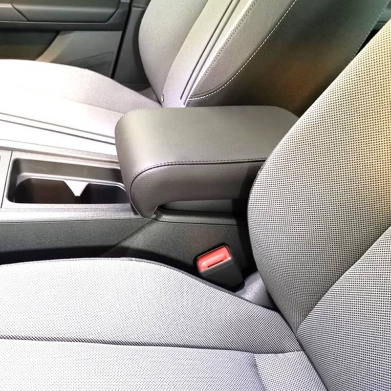 Wood Company Armlehne kompatibel mit Seat Leon RESTYLING 2020 aus schwarzem Kunstleder - Steckmontage (ohne Schrauben) von WOOD COMPANY