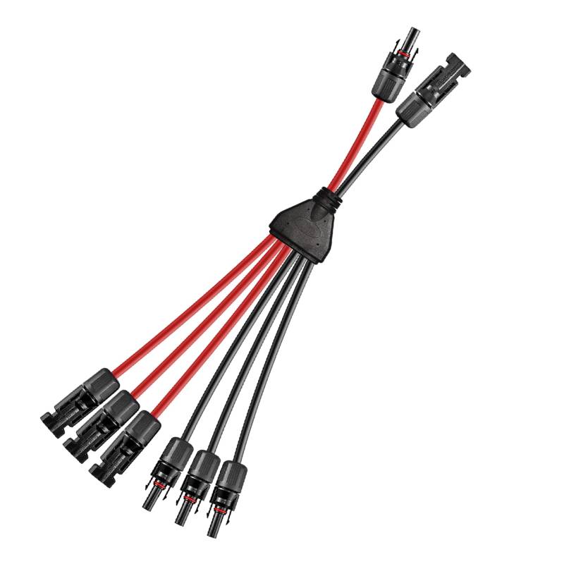 WOODGUILIN 2Y6 Solarkabel Y-Verteiler, 6 mm² Solarpanel Y Stecker 2auf 6 Y Stecker Fotovoltaik Kabel Y Stecker 2Y6 Stecker, für Solaranlage Solarpanels.(Y 2-6) von WOODGUILIN
