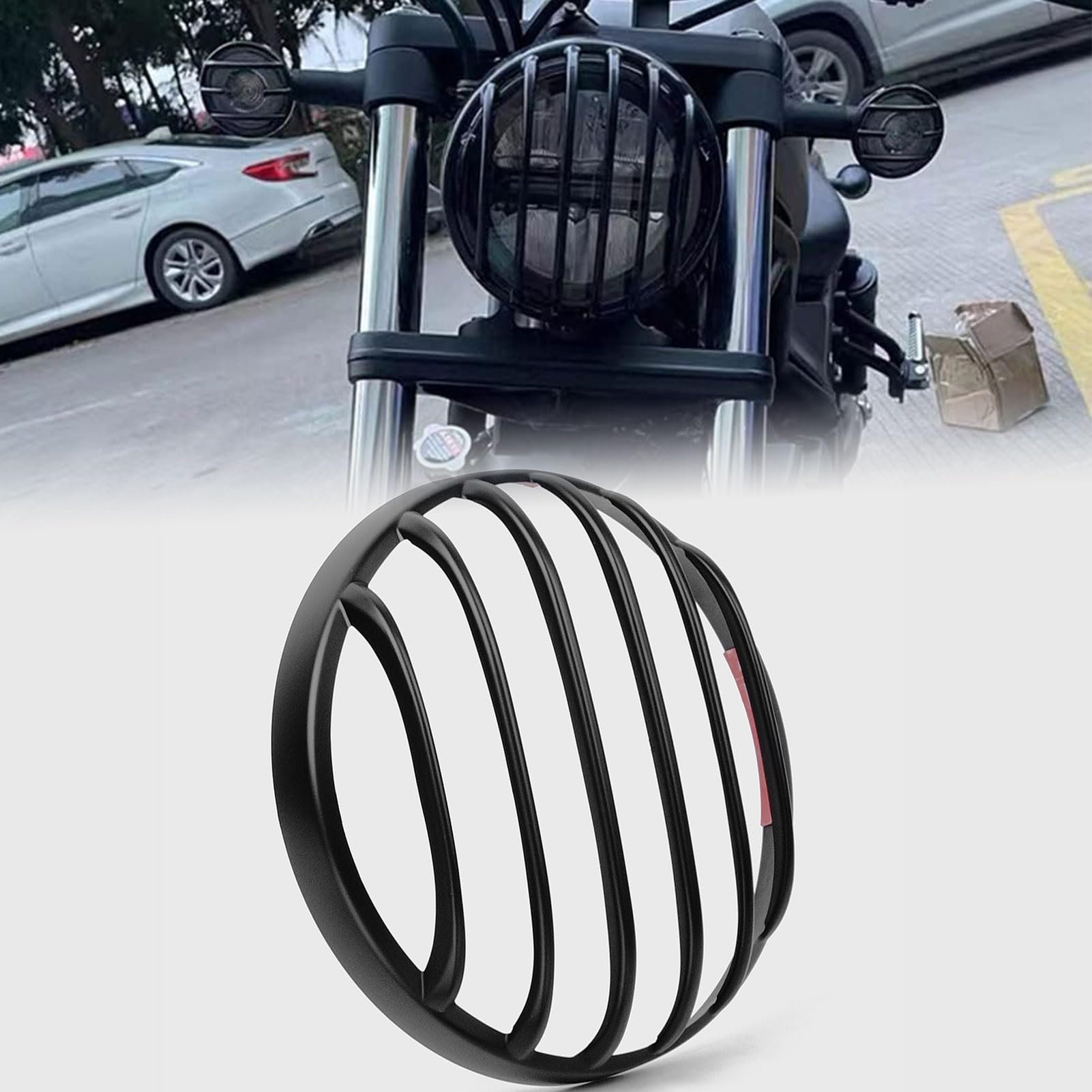 WOOGA Lampen abdeckung für Ho&nda Rebel CMX 250/CMX300/CMX 500 Zubehör 2021 2022 2023 2024 2024 Blinker Licht Rücklicht Abdeckungen Schutz Scheinwerfer Abdeckung (1 PC-Mattschwarz) von WOOGA