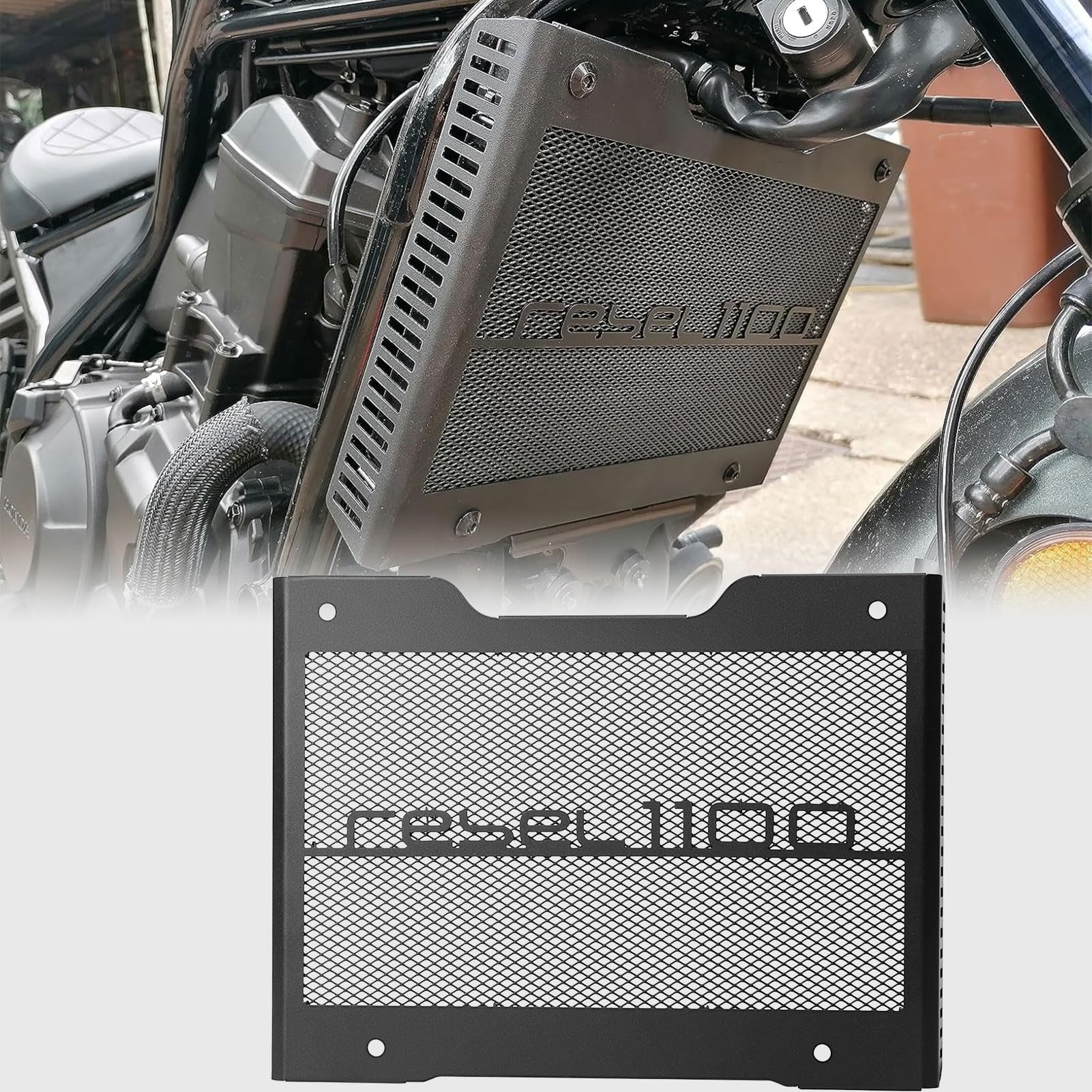 WOOGA Motorrad Kühlergrill schutz Wasser kühlung Kühler abdeckung Tanknetz schutz compatible with HO&NDA Rebel 1100 CMX1100 CMX 1100 Zubehör 2021 2022 2023 2024 WOOGA Motorrad Kühlergrill schutz Wasser kühlung Kühler abdeckung Tanknetz schutz compatible with HO&NDA Rebel 1100 CMX1100 CMX 1100 Zubehör 2021 2022 2023 2024 von WOOGA