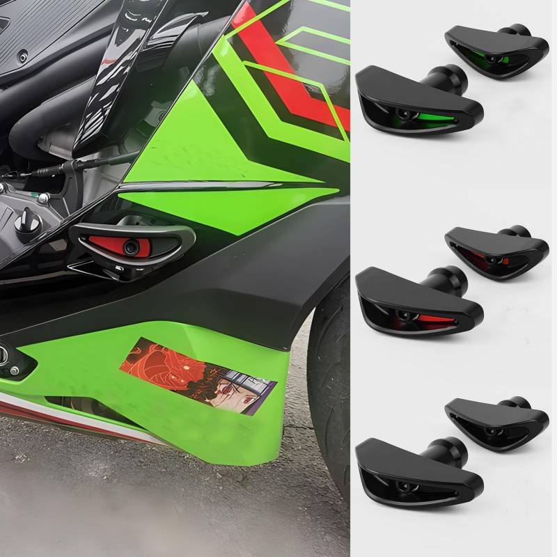 WOOGA Motorrad Motors chutz Schieber egler Abdeckung für KA&WA&SA&KI Ninja ZX-25R 2021 2022 2023 2024 ZX-4R SE/ZX-4RR 23-24 Rahmen Schieber Crash Pad (Schwarz) von WOOGA