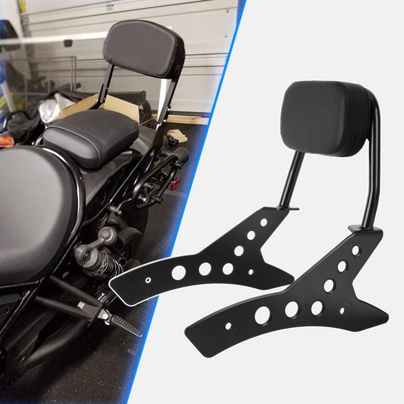 WOOGA Motorrad Passagier Rückenlehne Sissy Bar Kissen Rücken polster Pu Leder für H&on&da Rebel CMX1100 CMX-1100 Zubehör 2021 2022 2023 2024 von WOOGA