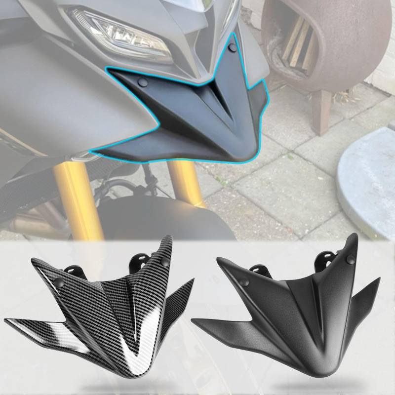 WOOGA Vorderrad Kotflügel Schnabel Nase Kegel Erweiterung Abdeckung Extender Gugel Für YA&MA&HA Tracer 9 GT Tracer 900 2021 2022 2023 Tracer 9 GT zubehör (Kohlefaser-Look) von WOOGA