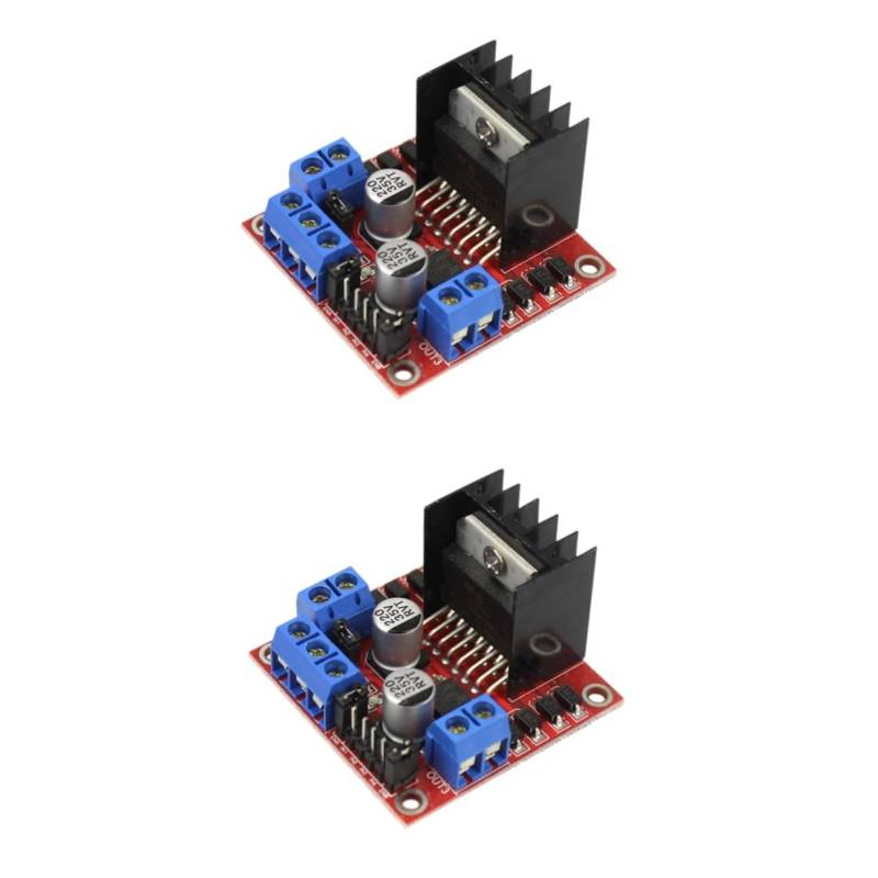 WOONEKY 2St l298n treiberplatine Motortreiberplatine Schrittmotor-Controller Hochstabiles Treibermodul DC-Motortreiber Tasten l298n-Modul 5v l298n Dual-H-Bridge-Controller-Platine Black von WOONEKY