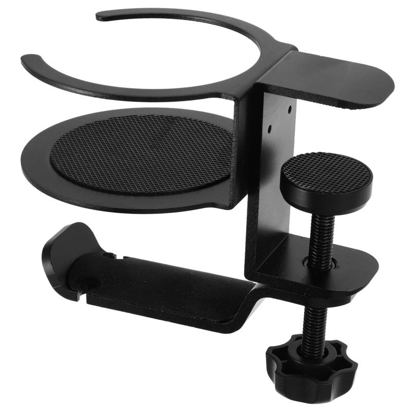 WOONEKY Vielseitiger Kopfhörer-Aufhänger Getränkehalter für den Schreibtisch 360° drehbar für Gaming-PC-Setup und als Büro-Schreibtisch-Zubehör von WOONEKY