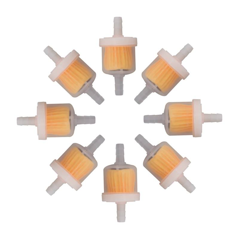 WOOSTAR 1/4" 6mm Kraftstofffilter Ersatz für 50ccm 70ccm 90ccm 110ccm 125ccm 150ccm Dirt Pitbike ATV 4 Wheeler Quad Moped Roller 8er Pack von WOOSTAR
