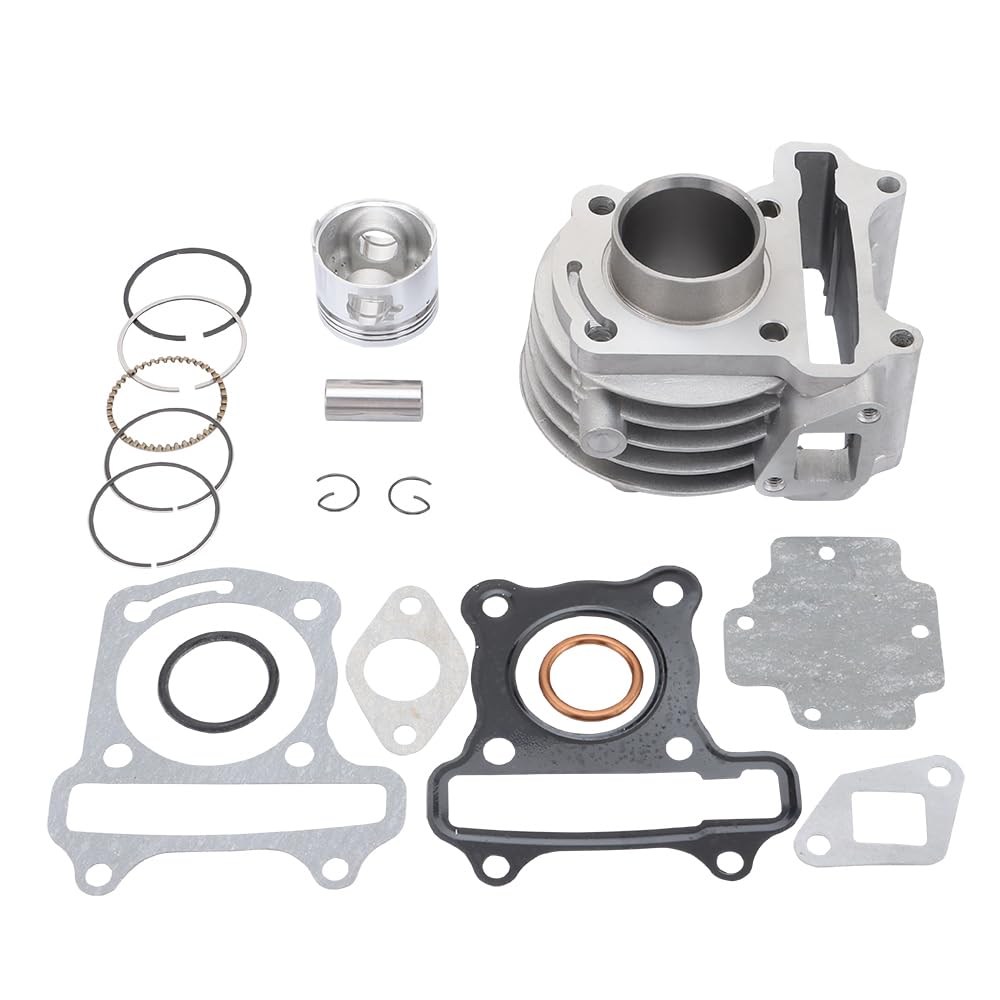 WOOSTAR 39mm Zylinder mit Kolbenring Kit Ersatz für 4 Takt GY6 49ccm 50ccm 139QMA 139QMB Motor ATV Quad Roller Moped WOOSTAR 39mm Zylinder mit Kolbenring Kit Ersatz für 4 Takt GY6 49ccm 50ccm 139QMA 139QMB Motor ATV Quad Roller Moped von WOOSTAR