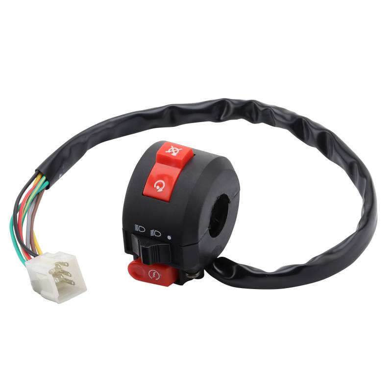 WOOSTAR 7/8" 22mm Links Lenker Schalter 3 Funktionen Baugruppe Ersatz für 50cc 70cc 110cc 125cc 150cc Motorrad von WOOSTAR