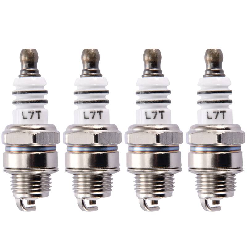 WOOSTAR Zündkerzen L7T Ersatz für 2 Takt 33ccm 43ccm 47ccm 49ccm 4 Wheeler Motor Mini Pocketbike ATV Quad Roller Packung mit 4 Stück von WOOSTAR