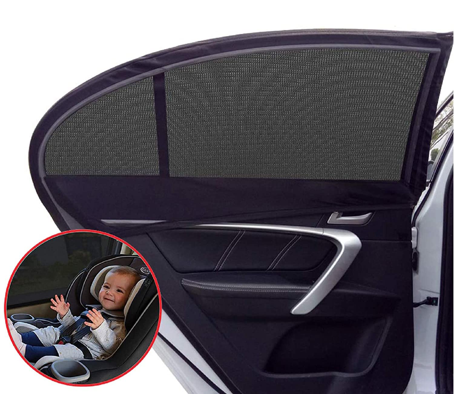 WOPUS Allzweck-Sonnenschutz für verstellbare Autos, geeignet zum Isolieren von ultravioletten Strahlen, Insektenbabys, atmungsaktiven Netzvorhängen (Schwarze Fensterabdeckung XL) WOPUS Allzweck-Sonnenschutz für verstellbare Autos, geeignet zum Isolieren von ultravioletten Strahlen, Insektenbabys, atmungsaktiven Netzvorhängen (Schwarze Fensterabdeckung XL) von WOPUS