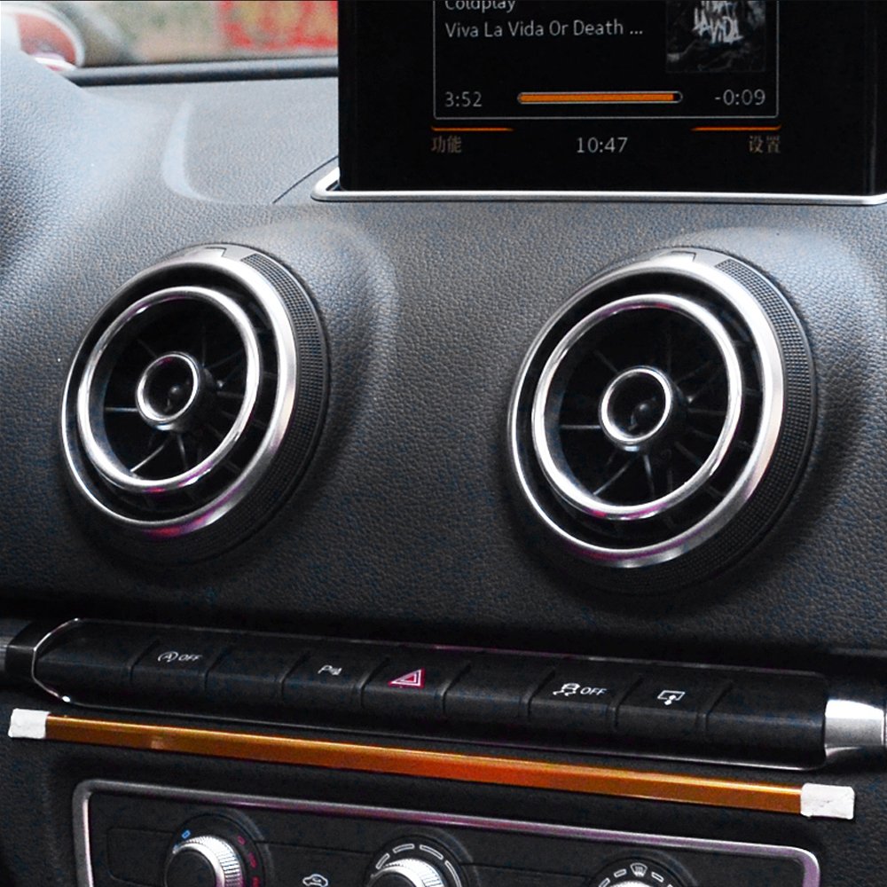 WOQUi Aluminium Alloy Instrument Panel Air Outlet Decoration Ring Cover Sticker WOQUi Aluminium Alloy Instrument Panel Air Outlet Decoration Ring Cover Sticker von WOQUi