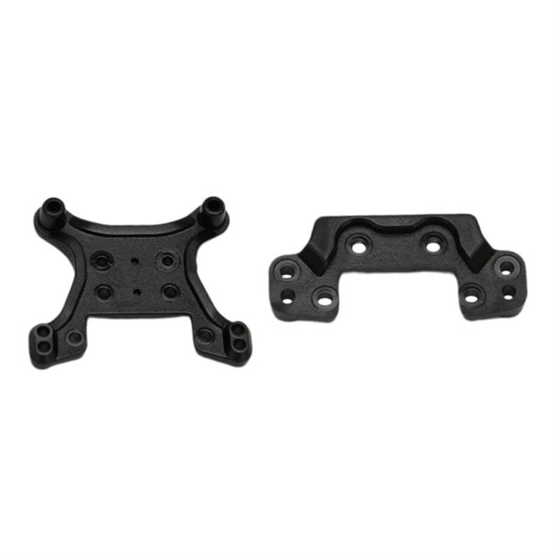 Rc Vorder- und hintere Stoßdämpferplatten for Wltoys 124016 1/12 Rc Auto -Upgrade -Teilezubehör Rüsten Sie das Ersatzteilzubehör auf (Color : Black) von WORKSDUO