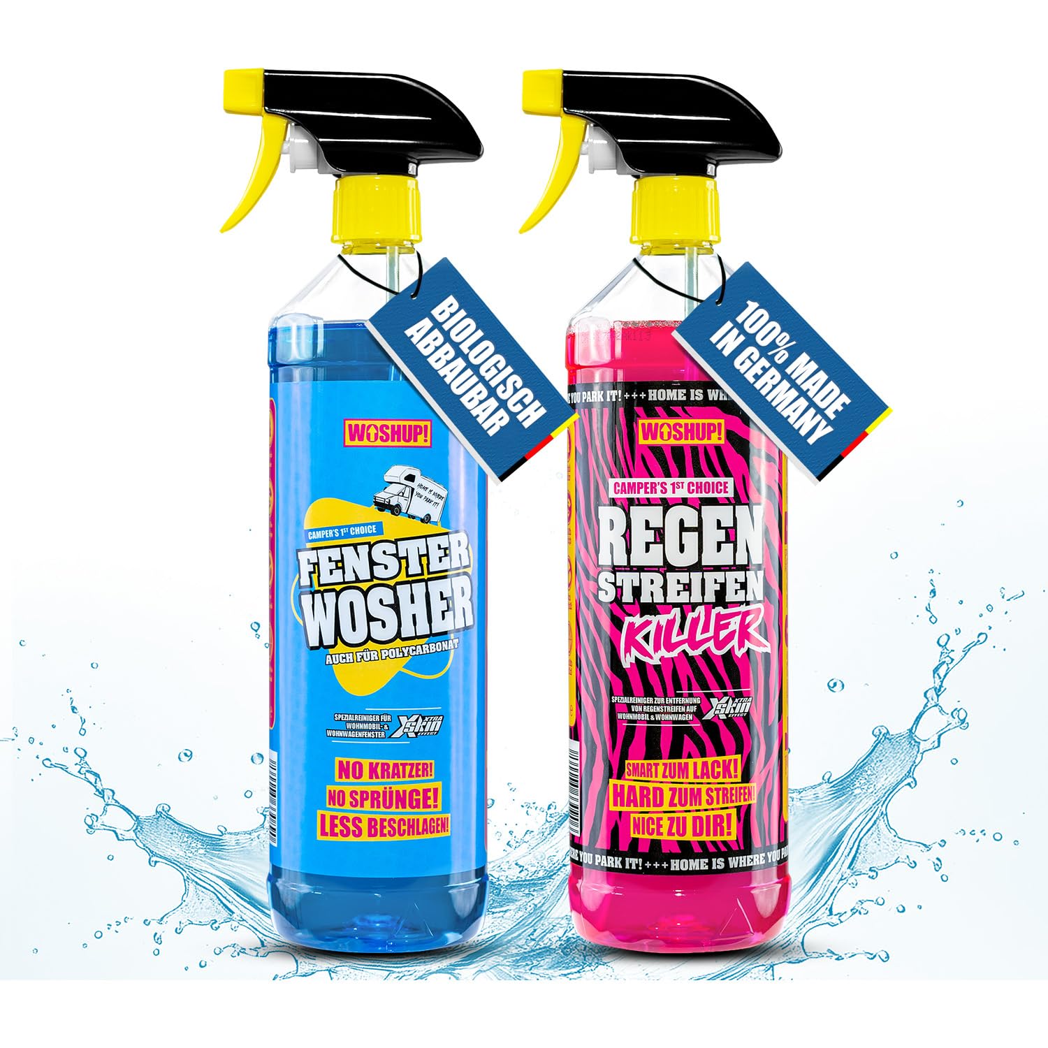 WOSHUP! Fensterreiniger Xtra Skin Schutzfilm 1000 ml Glasreiniger für Plexiglas Acrylglas Scheibenreiniger für Wohnwagen, Wohnmobil, Auto, Caravan, Streifenfreie Reinigung innen und außen WOSHUP! Fensterreiniger Xtra Skin Schutzfilm 1000 ml Glasreiniger für Plexiglas Acrylglas Scheibenreiniger für Wohnwagen, Wohnmobil, Auto, Caravan, Streifenfreie Reinigung innen und außen von WOSHUP!