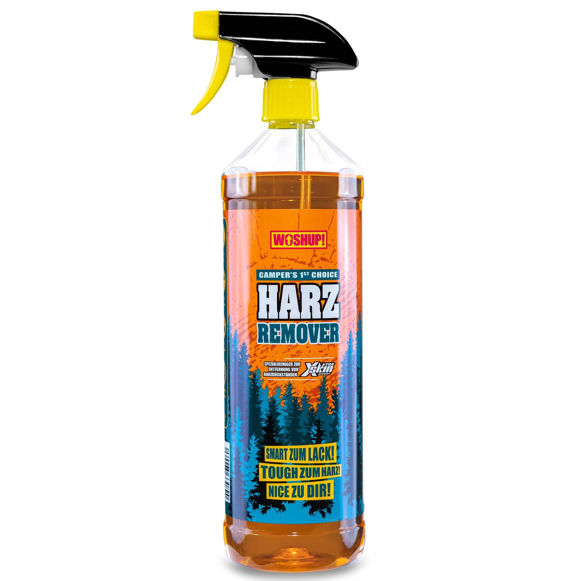 WOSHUP! Harzentferner 1000 ml mit Xtra Skin Schutzfilm Harzentferner, Harzlöser für Wohnwagen, Wohnmobil, Camping, Caravan, Vorzelt, Markise, Boot und Zelt. (1 Liter) von WOSHUP!