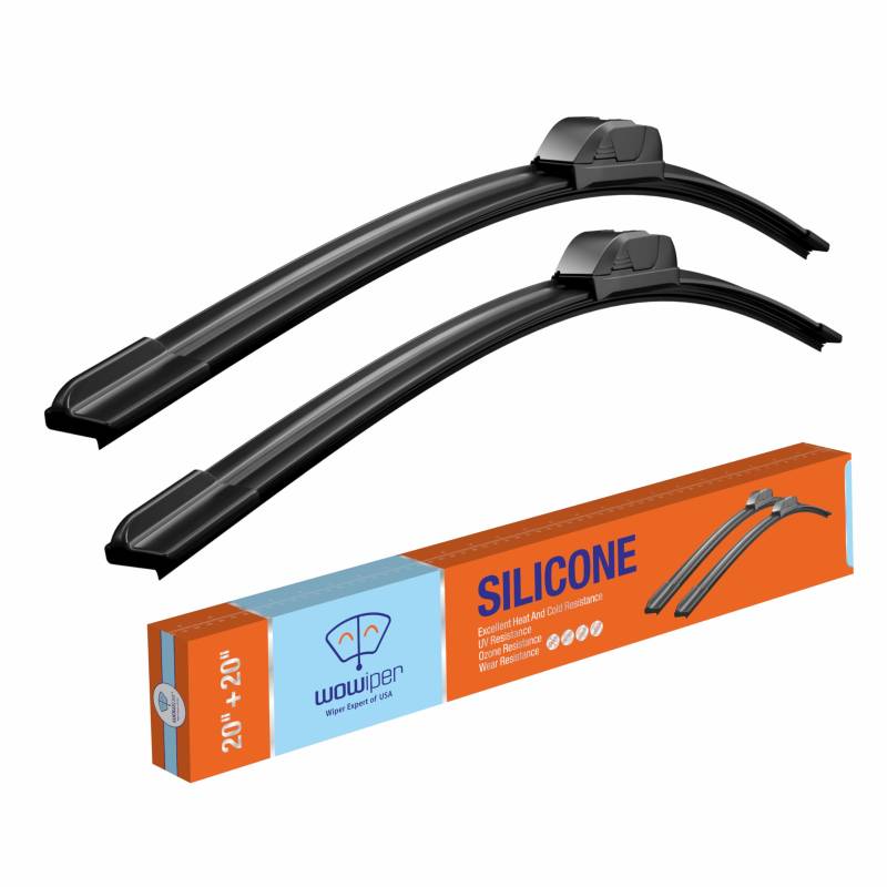WOWIPER 50,8 cm Silikon-Wischerblätter Ersatz für Ford F150 F250 F350 F450 F550 2008-1999 Expedition 2007-99 Explorer 10-05 Silikon-Scheibenwischerblätter mit 20 Wischerblättern, 2 Stück (2 Stück) von WOWIPER