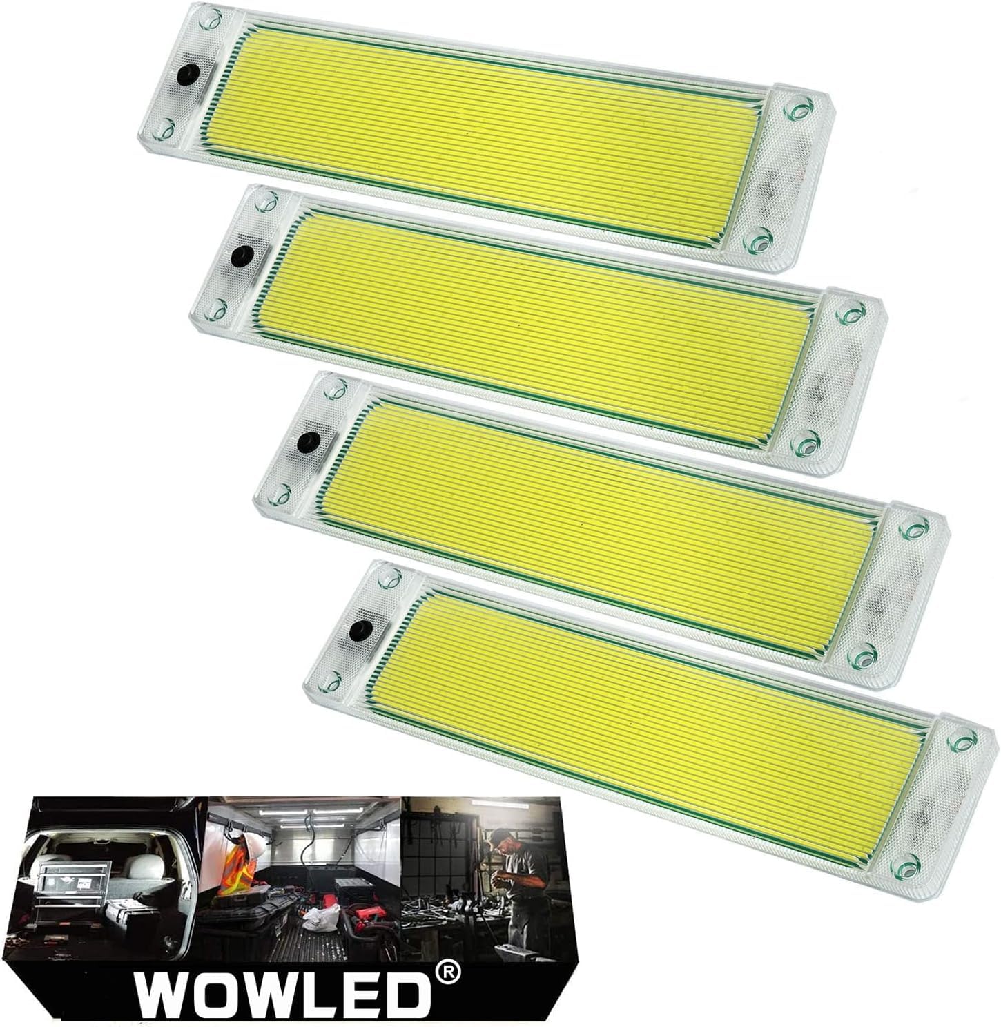 WOWLED 12V 105 COB LED Innenbeleuchtung 4er Pack, 12W LED Wohnmobil Deckenleuchte Bar Lampe mit Ein-/Ausschalter, LED Innenbeleuchtung für Auto Camper Van Bus Caravan Boot Wohnmobil Küchenbeleuchtung WOWLED 12V 105 COB LED Innenbeleuchtung 4er Pack, 12W LED Wohnmobil Deckenleuchte Bar Lampe mit Ein-/Ausschalter, LED Innenbeleuchtung für Auto Camper Van Bus Caravan Boot Wohnmobil Küchenbeleuchtung von WOWLED