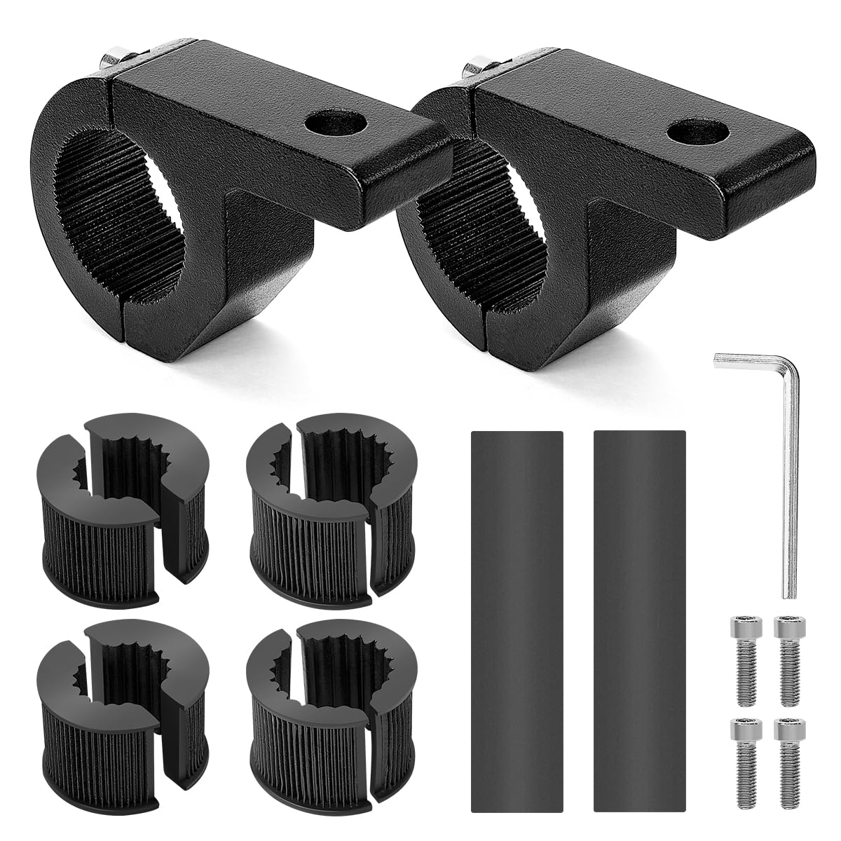 WOWLED Universal Work Light Bar Mounting Bracket Set, Light Bar Mount Kit 19-32mm Work Light Tube Clamps Bracket, Roof Rack Clamps Car Light Bracket für Off-Road Fahrzeuge Auto LKW Boot Schwarz 1 Paar WOWLED Universal Work Light Bar Mounting Bracket Set, Light Bar Mount Kit 19-32mm Work Light Tube Clamps Bracket, Roof Rack Clamps Car Light Bracket für Off-Road Fahrzeuge Auto LKW Boot Schwarz 1 Paar von WOWLED
