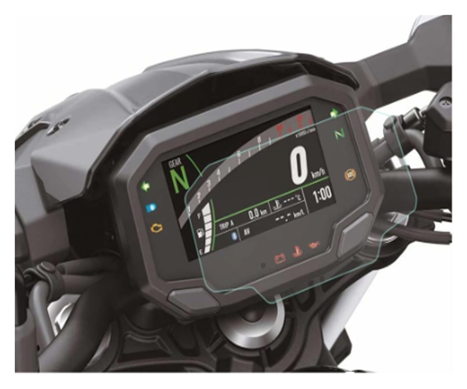 Für Z650 Für Z900 Für Ninja 650 Für Ninja 1000 2020 2021 2022 Motorrad Cluster Kratzschutz Film Screen Protector Armaturenbrett Displayschutzfolie(2 Set) von WPHLYZ