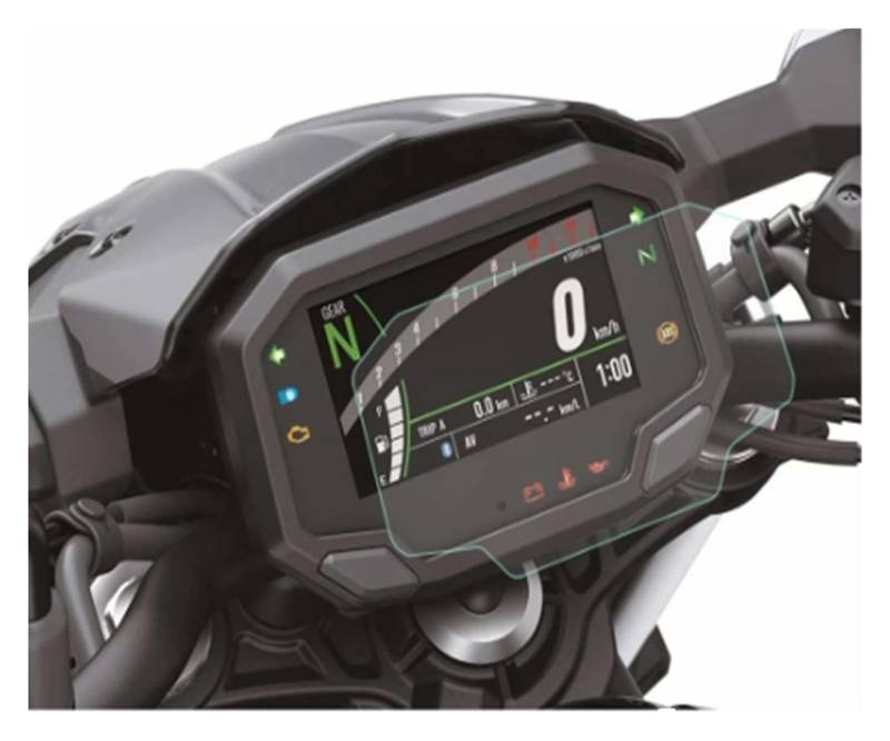 Für Z650 Für Z900 Für Ninja 650 Für Ninja 1000 2020 2021 2022 Motorrad Cluster Kratzschutz Film Screen Protector Armaturenbrett Displayschutzfolie(2 Set) von WPHLYZ