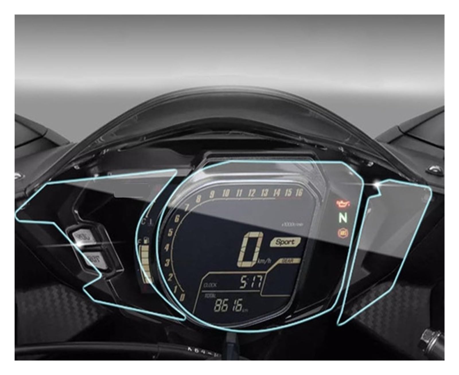 Motorrad Cluster Dashboard Screen Protector Instrument Film Für CBR250RR Für CBR 250 RR 2017 2018 2019 2020 2021 Armaturenbrett Displayschutzfolie(2 PCS) von WPHLYZ