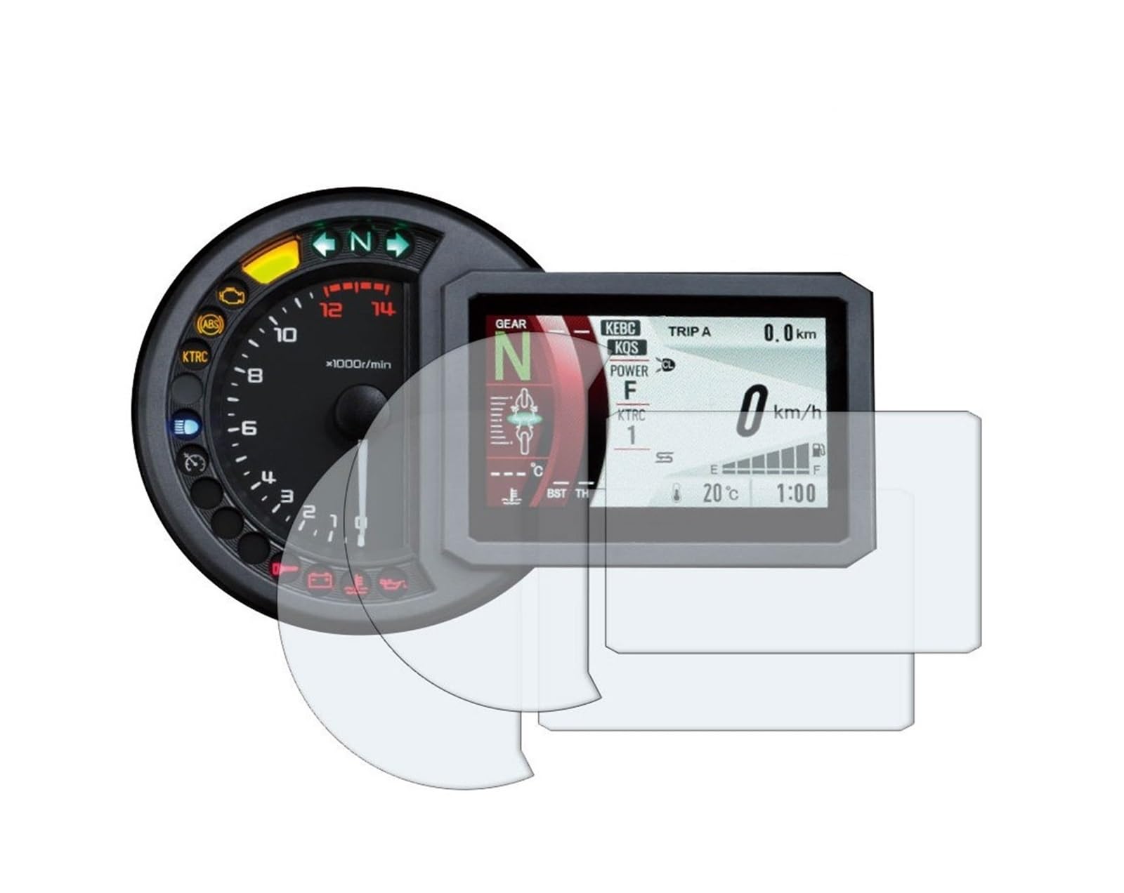 Motorrad Cluster Dashboard Screen Protector Instrument Film Für Kawasaki Für Versys Für H2 Für 1000SE Für SX Für SE 2018 2019 2020 2021 Armaturenbrett Displayschutzfolie(5 PCS) von WPHLYZ