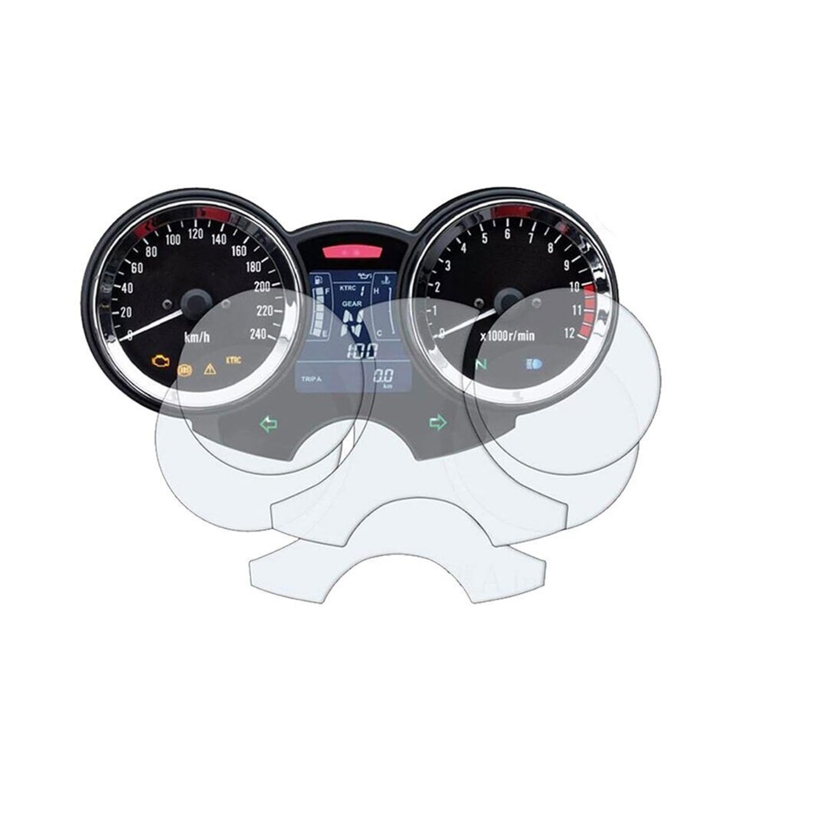 Motorrad Cluster Kratzschutz Film Bildschirm Instrument Dashboard Für Kawasaki Für Z900RS Für Z 900 RS 2017 2018 2019 2020 2021 2022 Armaturenbrett Displayschutzfolie(5 PCS) von WPHLYZ