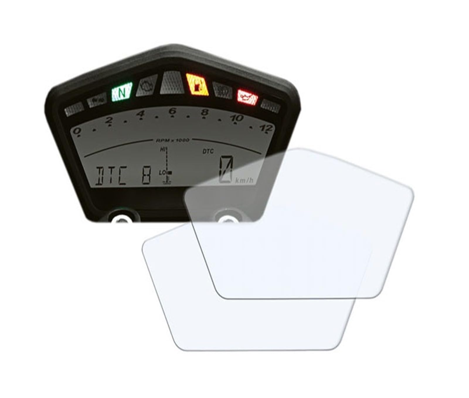Motorrad Dashboard Scratch Schutz Film Schutz Instrument Für Ducati Für Hypermotard Für 796 Für 821 Für 939 Für 1110 Armaturenbrett Displayschutzfolie(Two Sets) von WPHLYZ