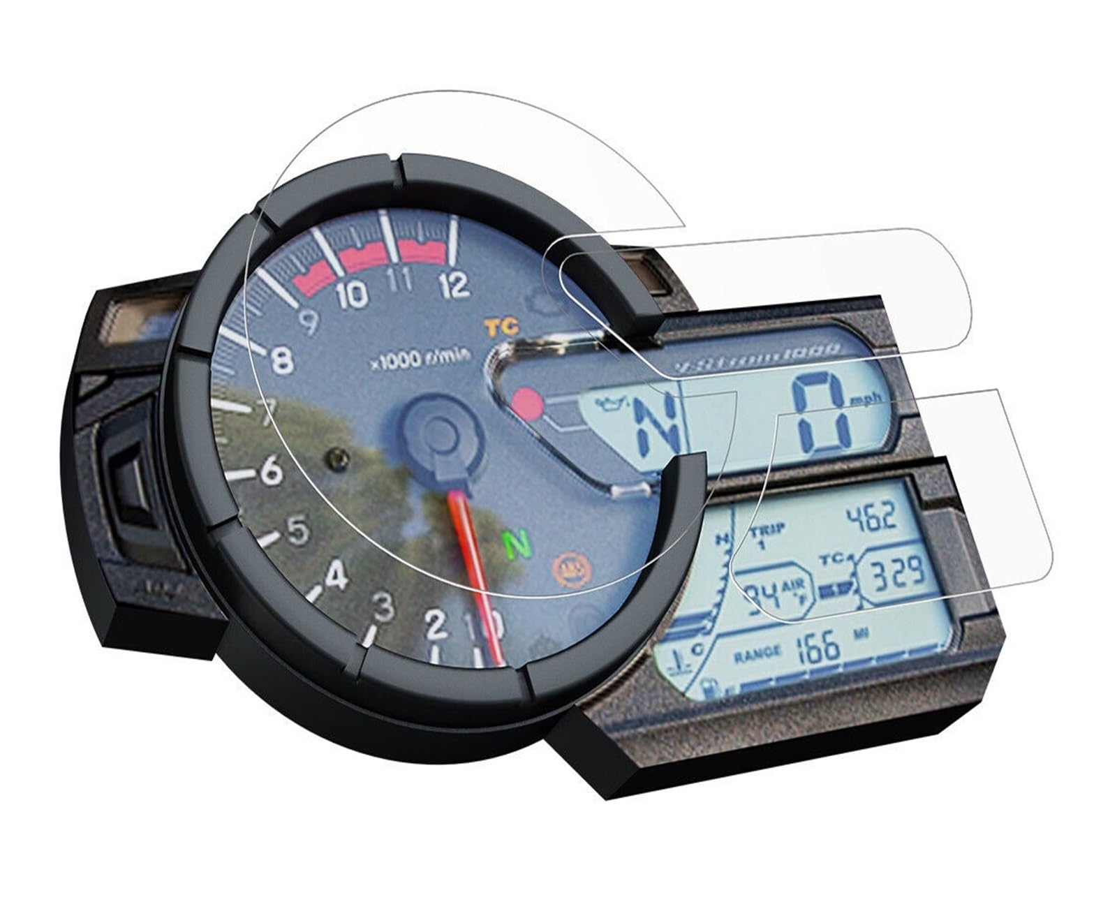 Motorrad Instrument Cluster Kratzschutz Film Screen Protector Für Suzuki Für V-Strom 650 Für DL1000 Für V-STROM650 Für V-STROM1000 Armaturenbrett Displayschutzfolie(2 PCS) von WPHLYZ